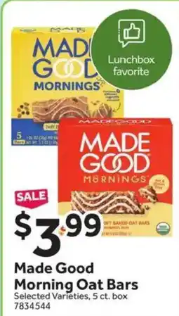 Stop&Shop Made Good Morning Oat Bars offer