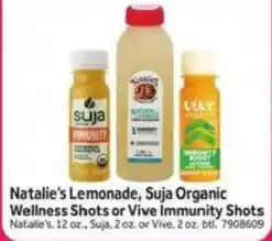 Stop&Shop Natalie's Lemonade, Suja Organic Wellness Shots or Vive Immunity Shots offer