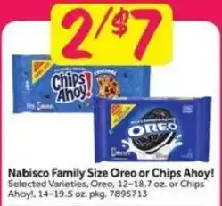 Stop&Shop Nabisco Family Size Oreo or Chips Ahoy! offer