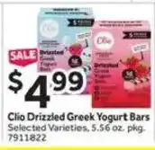 Stop&Shop Clio Drizzled Greek Yogurt Bars offer