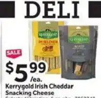 Stop&Shop Kerrygold Irish Cheddar Snacking Cheese offer