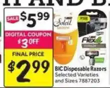 Stop&Shop Bic Disposable Razors offer