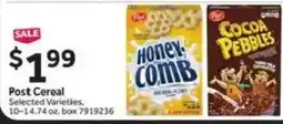 Stop&Shop Post Cereal offer