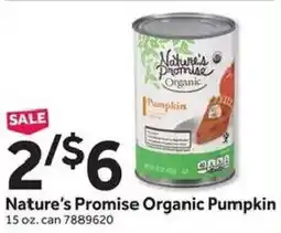 Stop&Shop Nature's Promise Organic Pumpkin offer