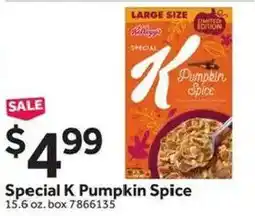 Stop&Shop Kellogg's Special K Pumpkin Spice offer