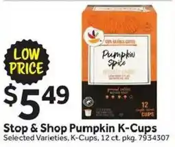 Stop&Shop Stop & Shop Pumpkin K-Cups offer