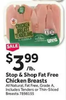 Stop&Shop Stop & Shop Fat Free Chicken Breasts offer