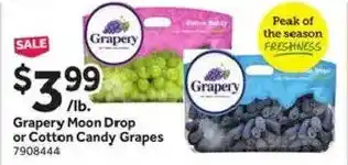 Stop&Shop Grapery Moon Drop or Cotton Candy Grapes offer