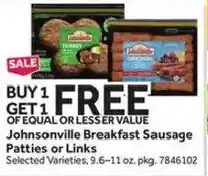 Stop&Shop Johnsonville Breakfast Sausage Patties or Links offer