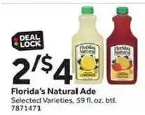 Stop&Shop Florida's Natural Ade offer