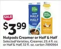 Stop&Shop Nutmegs Creamer or Half & Half offer
