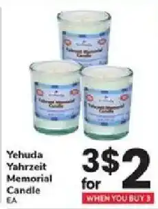 ACME Yehuda Yahrzeit Memorial Candle offer