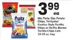 ACME Utz Party Size Potato Chips, TortyYahs! Cantina Style Tortilla Chips or On The Border Tortilla Chips Cafe offer