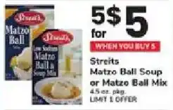 ACME Streets Matzo Ball Soup or Matzo Ball Mix offer