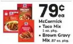 ACME McCormick Taco Mix and Brown Gravy Mix offer