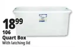 Ocean State Job Lot 106 Quart Box With Latching Lid offer