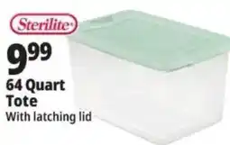 Ocean State Job Lot Sterilite 64 Quart Tote With Latching Lid offer