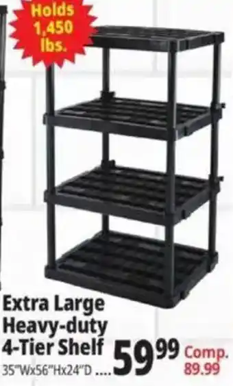 Ocean State Job Lot Extra Large Heavy-duty 4-Tier Shelf offer