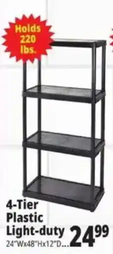 Ocean State Job Lot 4-Tier Plastic Light-duty offer