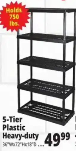 Ocean State Job Lot 5-tier plastic heavy-duty offer