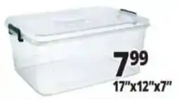 Ocean State Job Lot Clear plastic storage bin offer
