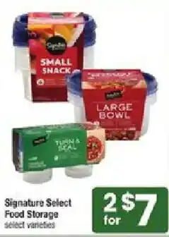 Shaw's Signature Select Food Storage offer