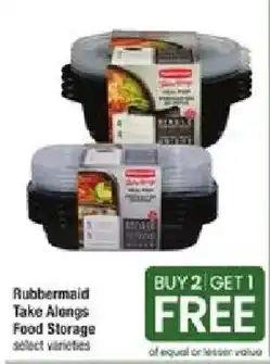 Shaw's Rubbermaid Take Alongs Food Storage offer
