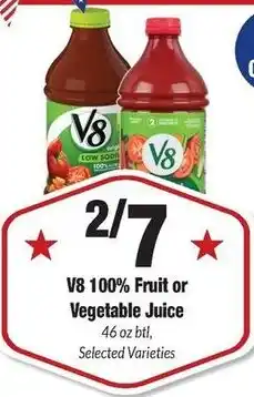 Sentry V8 100% Fruit or Vegetable Juice offer