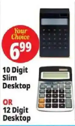 Ocean State Job Lot Your Choice 10 Digit Slim Desktop OR 12 Digit Desktop offer