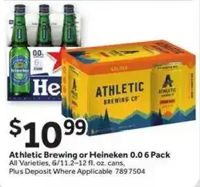 Athletic Brewing or Heineken 0.6 Pack