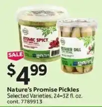 Stop&Shop Nature's Promise Pickles offer