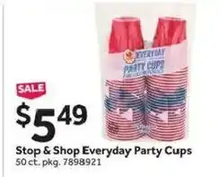 Stop&Shop Stop & Shop Everyday Party Cups offer