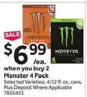 Stop&Shop Monster energy drink offer
