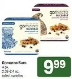 Shaw's Gomacro Bars offer