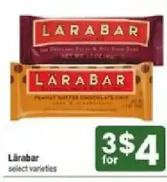 Shaw's Larabar select varieties offer