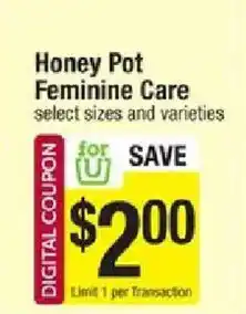 Shaw's Honey Pot Feminine Care offer