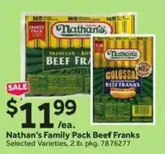 Stop&Shop Nathan's Family Pack Beef Franks offer