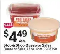 Stop&Shop Stop & Shop Queso or Salsa offer