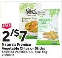 Stop&Shop Nature's Promise Vegetable Chips or Sticks offer