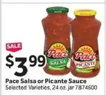 Stop&Shop Pace Salsa or Picante Sauce offer