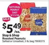 Stop&Shop Stop & Shop Roasted Peanuts offer