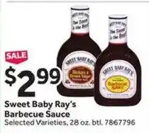 Stop&Shop Sweet Baby Ray's Barbecue Sauce offer