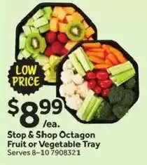 Stop&Shop Stop & Shop Octagon Fruit or Vegetable Tray offer