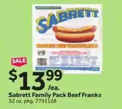 Stop&Shop Sabrett Family Pack Beef Franks offer