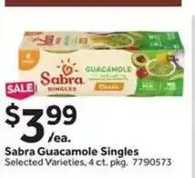 Stop&Shop Sabra Guacamole Singles offer
