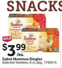 Stop&Shop Sabra Hummus Singles offer