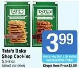 Shaw's Tate's Bake Shop Cookies offer