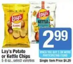 Shaw's Lay's Potato or Kettle Chips offer