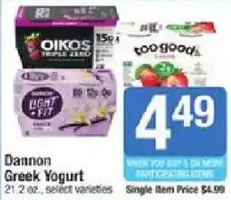 Shaw's Dannon Greek Yogurt offer