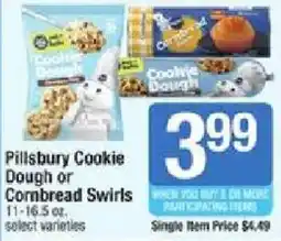 Shaw's Pillsbury Cookie Dough or Cornbread Swirls offer